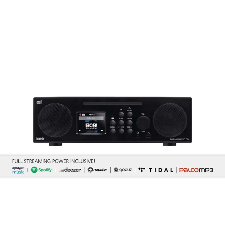 imperial DABMAN i450 CD Multifunctionele Stereo Radio voor DAB+ / FM / Internet Zwart in de groep HOME ELECTRONICS / Audio & Beeld / Thuisbioscoop, Hifi en Draagbaar / Radio & Wekkers / Draadloze audiozender bij TP E-commerce Nordic AB (C79506)