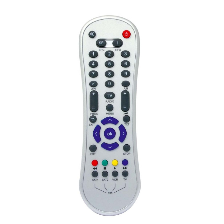 TELESTAR Remote Control 103TS103 B&S for all TELEDIGI, SKYSAT,OD 100S- Silver - SAT1 in de groep HOME ELECTRONICS / Audio & Beeld / TV & Accessoires / Afstandsbedieningen bij TP E-commerce Nordic AB (C79509)