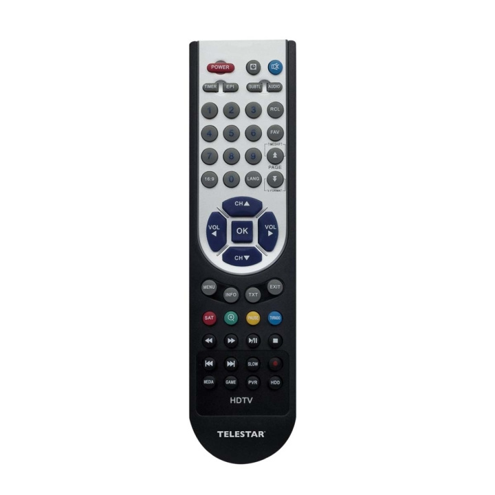 TELESTAR Remote Control TD 2300 HD+/2310HD+digi HD+, Telemini HD/HD+ Black/Silver (also 5400064) in de groep HOME ELECTRONICS / Audio & Beeld / TV & Accessoires / Afstandsbedieningen bij TP E-commerce Nordic AB (C79510)