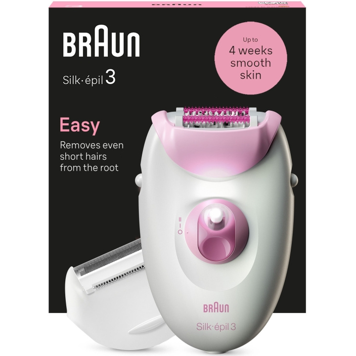 Braun Epilator Silk-épil 3 SE3-031 in de groep BEAUTY & HEALTH / Haar & Styling / Ontharing / Epliators bij TP E-commerce Nordic AB (C79531)