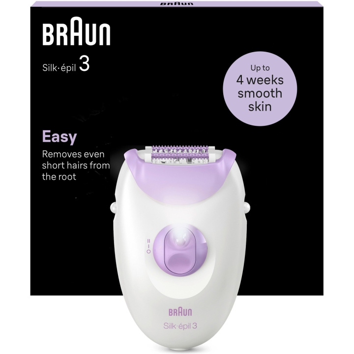 Braun Epilator Silk-épil 3 SE3-000 in de groep BEAUTY & HEALTH / Haar & Styling / Ontharing / Epliators bij TP E-commerce Nordic AB (C79532)