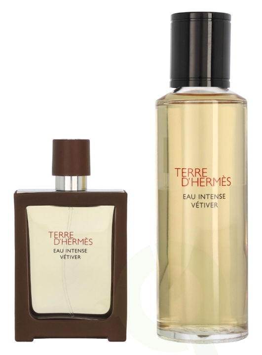 Hermes Terre D\'Hermes Eau Intense Vetiver Giftset 155 ml Edp Spray 30ml/Edp Spray Refill 125ml in de groep BEAUTY & HEALTH / Cadeausets / Cadeausets voor haar bij TP E-commerce Nordic AB (C79677)