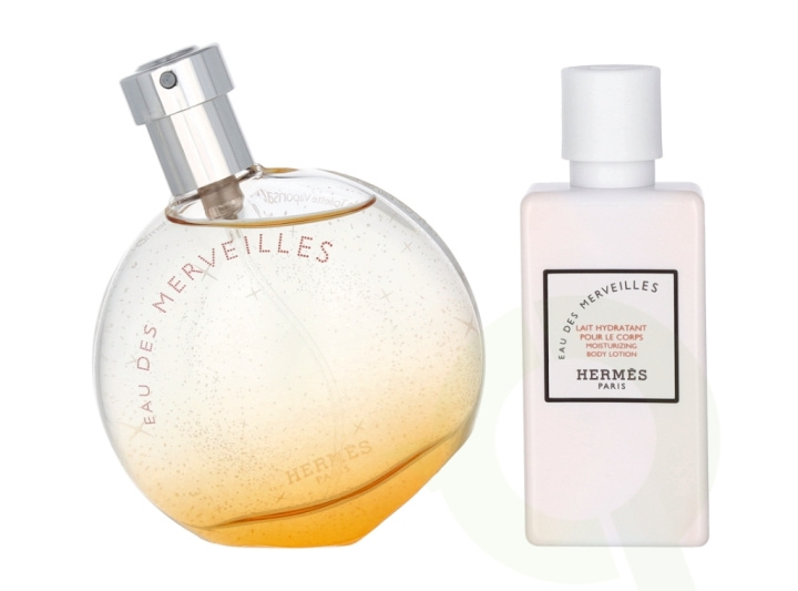 Hermes Eau Des Merveilles Giftset 90 ml Edt Spray 50ml/Body Milk 40ml in de groep BEAUTY & HEALTH / Cadeausets / Cadeausets voor haar bij TP E-commerce Nordic AB (C79690)