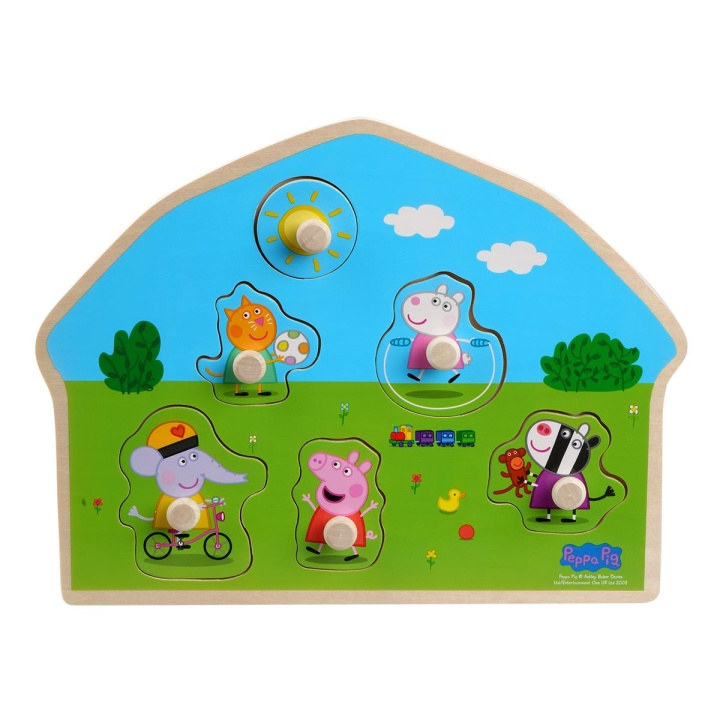 Barbo Toys Houten puzzel in de vorm van Peppa Pig - Speeltuin in de groep SPEELGOED, KINDER- & BABYPRODUCTEN / Speelgoed / Kinderpuzzel bij TP E-commerce Nordic AB (C79746)