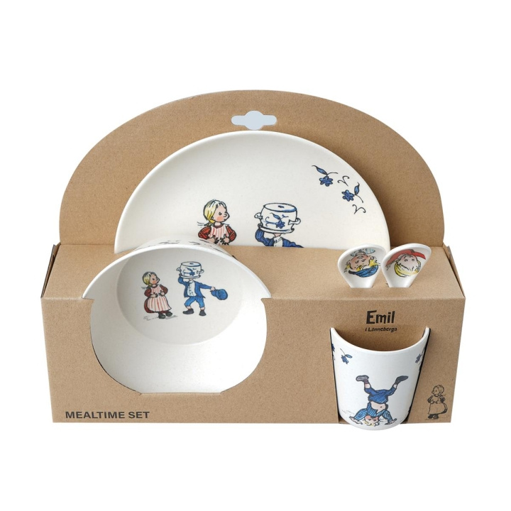 Barbo Toys Emil 100% Melamine 5-delig pakket (bord, kom, beker, 2 lepels) in de groep SPEELGOED, KINDER- & BABYPRODUCTEN / Eten & Drinken / Kinderservies bij TP E-commerce Nordic AB (C79750)