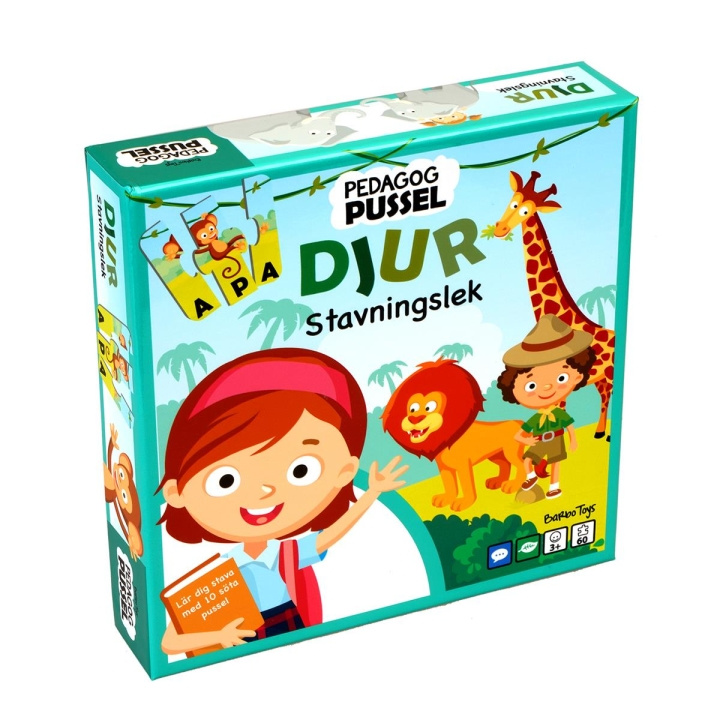 Barbo Toys Barbo Klassiek Pedagog Pussel Djur Stavningslek (SE) in de groep SPEELGOED, KINDER- & BABYPRODUCTEN / Speelgoed / Tekenen & Tellen bij TP E-commerce Nordic AB (C79754)