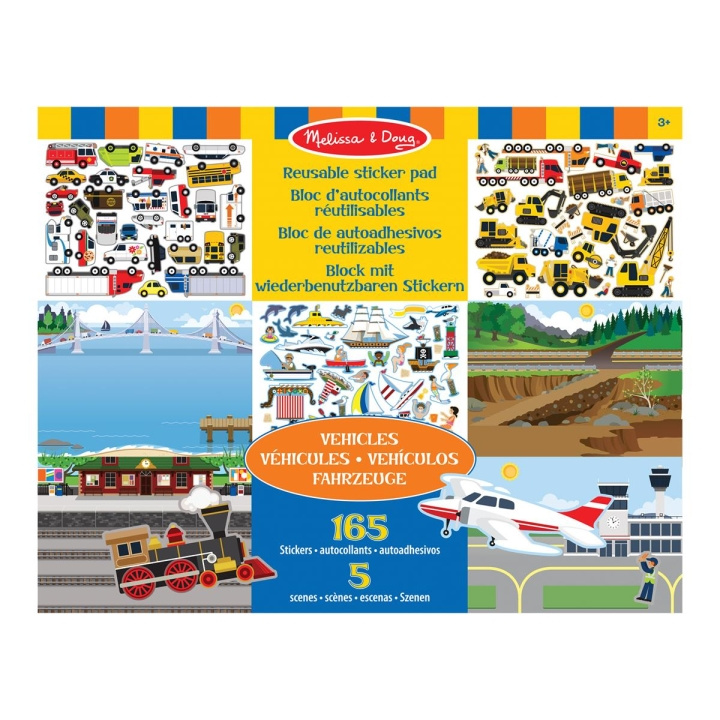 Melissa & Doug Herbruikbaar Sticker Pad Voertuigen in de groep SPEELGOED, KINDER- & BABYPRODUCTEN / Speelgoed / Ambachten bij TP E-commerce Nordic AB (C79765)