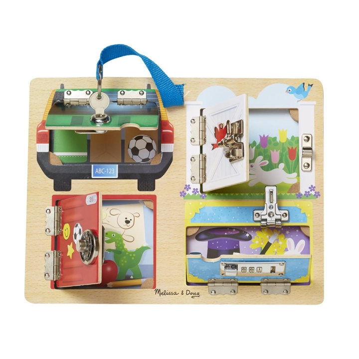 Melissa & Doug Houten activiteitenbord met slot en grendel in de groep SPEELGOED, KINDER- & BABYPRODUCTEN / Babyspeelgoed / Activiteitenspeelgoed bij TP E-commerce Nordic AB (C79797)