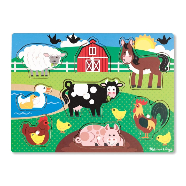 Melissa & Doug Houten Knijppuzzel Boerderijdieren in de groep SPEELGOED, KINDER- & BABYPRODUCTEN / Speelgoed / Kinderpuzzel bij TP E-commerce Nordic AB (C79810)