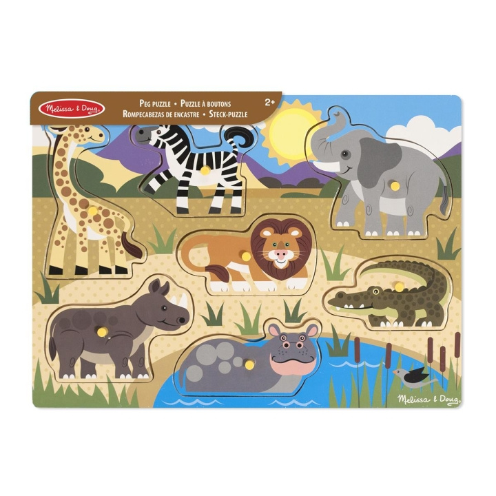 Melissa & Doug Houten Knijppuzzel Safari in de groep SPEELGOED, KINDER- & BABYPRODUCTEN / Speelgoed / Puzzels bij TP E-commerce Nordic AB (C79811)