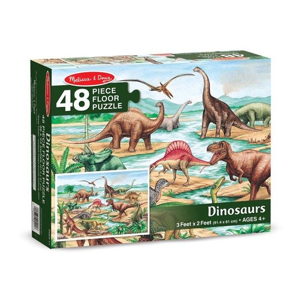 Melissa & Doug 48 stuks vloerpuzzels dinosaurussen in de groep SPEELGOED, KINDER- & BABYPRODUCTEN / Speelgoed / Puzzels bij TP E-commerce Nordic AB (C79816)