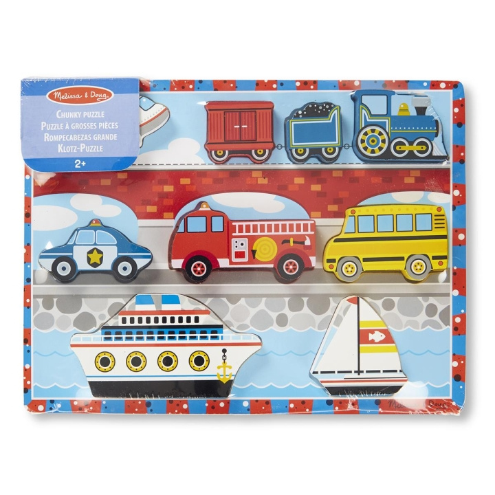 Melissa & Doug Houten Grove Puzzel Voertuigen in de groep SPEELGOED, KINDER- & BABYPRODUCTEN / Speelgoed / Puzzels bij TP E-commerce Nordic AB (C79818)