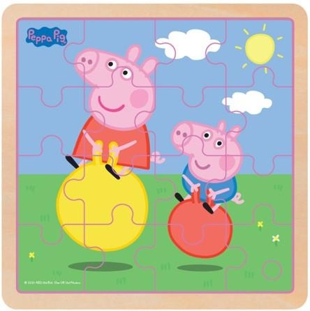 Barbo Toys Peppa Pig Houten Puzzel Stuiterbal in de groep SPEELGOED, KINDER- & BABYPRODUCTEN / Speelgoed / Kinderpuzzel bij TP E-commerce Nordic AB (C79836)