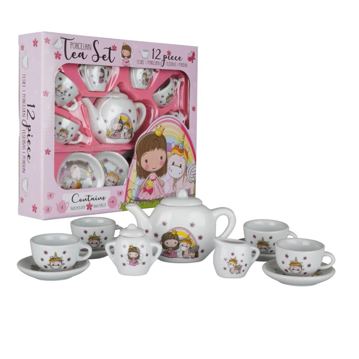 Barbo Toys Barbo Klassiek Porseleinen theeservies 12 stuks Roze in de groep SPEELGOED, KINDER- & BABYPRODUCTEN / Speelgoed / Keukenspeelgoed bij TP E-commerce Nordic AB (C79841)