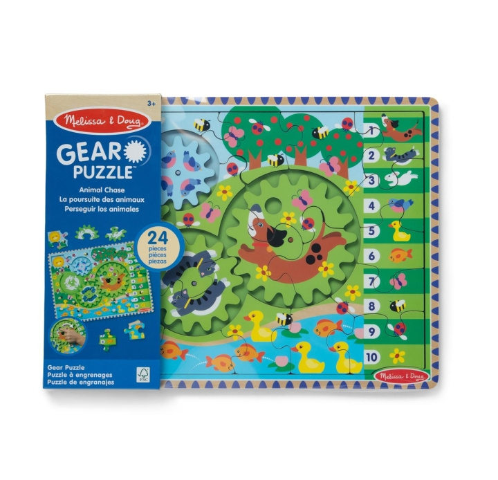 Melissa & Doug Houten Tandwiel Puzzel Animal Chase I-Spy in de groep SPEELGOED, KINDER- & BABYPRODUCTEN / Speelgoed / Puzzels bij TP E-commerce Nordic AB (C79854)