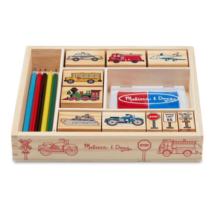 Melissa & Doug Houten stempelset Voertuigen in de groep SPEELGOED, KINDER- & BABYPRODUCTEN / Speelgoed / Ambachten bij TP E-commerce Nordic AB (C79989)