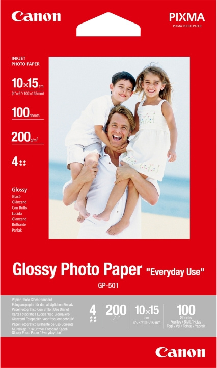 Canon GP-501 glanzend fotopapier, 10 x 15 cm, 100 vellen in de groep HOME ELECTRONICS / Foto & Video / Fotoapparatuur / Overige bij TP E-commerce Nordic AB (C80149)