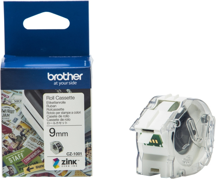 Brother CZ1001 plakband, 9 mm x 5 m, wit in de groep COMPUTERS & RANDAPPARATUUR / Printers & Accessoires / Printers / Label machines & Accessoires / Tape bij TP E-commerce Nordic AB (C80188)