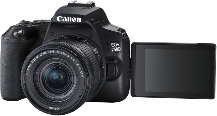 Canon EOS 250D systeemcamera, zwart + 18-55 IS STM in de groep HOME ELECTRONICS / Foto & Video / Camera\'s bij TP E-commerce Nordic AB (C80203)