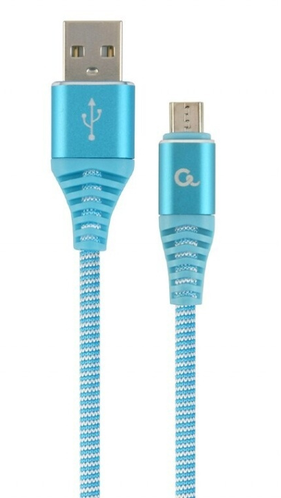 Cablexpert MicroUSB - USB-kabel, 2 m, turkoois in de groep COMPUTERS & RANDAPPARATUUR / Computerkabels / USB / Micro-USB / Kabels bij TP E-commerce Nordic AB (C80215)