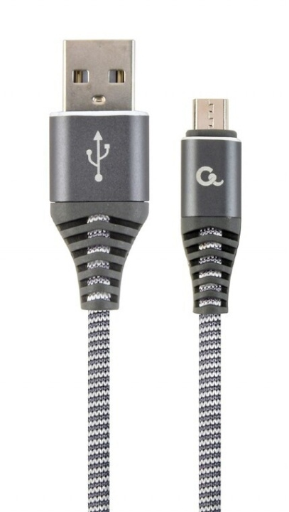 Cablexpert MicroUSB - USB-kabel, 1 m, grijs in de groep COMPUTERS & RANDAPPARATUUR / Computerkabels / USB / Micro-USB bij TP E-commerce Nordic AB (C80219)