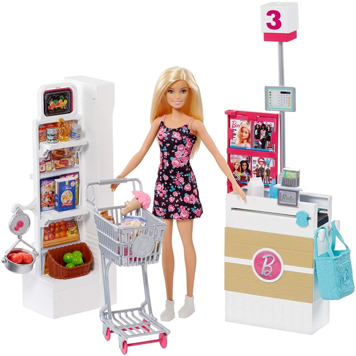 Barbie Supermarktset (FRP01) in de groep SPEELGOED, KINDER- & BABYPRODUCTEN / Speelgoed / Docks & Accessoires bij TP E-commerce Nordic AB (C80528)