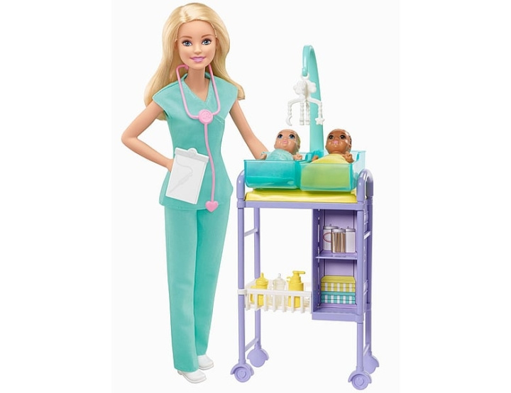 Barbie Baby dokter pop (GKH23) in de groep SPEELGOED, KINDER- & BABYPRODUCTEN / Speelgoed / Docks & Accessoires bij TP E-commerce Nordic AB (C80548)