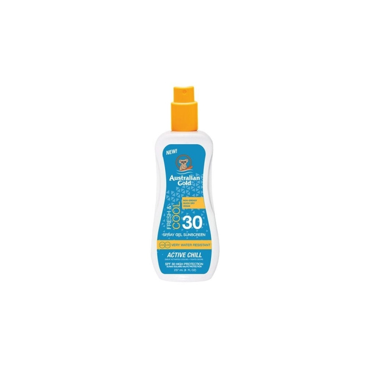 Australian Gold Active Chill Zonnebrand Spray Gel SPF 30 237 ml in de groep BEAUTY & HEALTH / Huidsverzorging / Zonnebank / Zonnebescherming bij TP E-commerce Nordic AB (C80581)