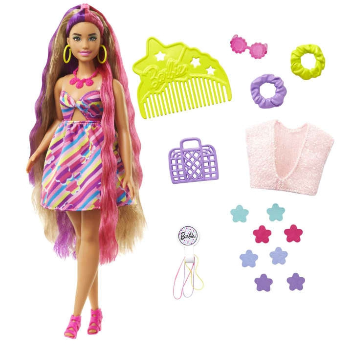 Barbie Totally Hair - pop met bloementhema (HCM89) in de groep SPEELGOED, KINDER- & BABYPRODUCTEN / Speelgoed / Docks & Accessoires bij TP E-commerce Nordic AB (C80632)