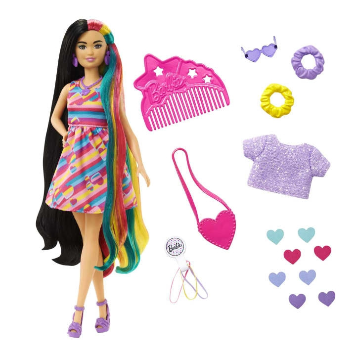 Barbie Totally Hair - pop met hartenthema (HCM90) in de groep SPEELGOED, KINDER- & BABYPRODUCTEN / Speelgoed / Docks & Accessoires bij TP E-commerce Nordic AB (C80633)