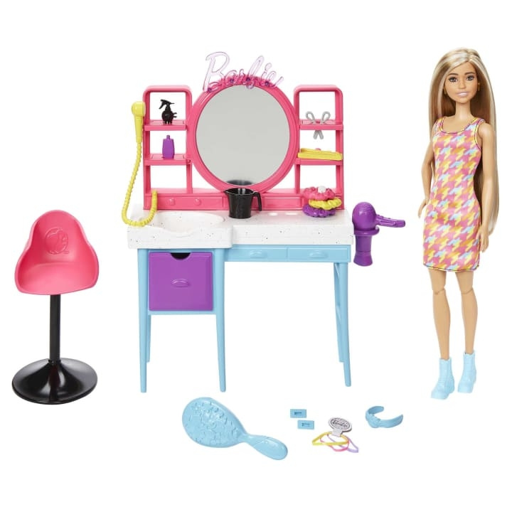 Barbie Echte kapsalon (HKV00) in de groep SPEELGOED, KINDER- & BABYPRODUCTEN / Speelgoed / Docks & Accessoires bij TP E-commerce Nordic AB (C80680)