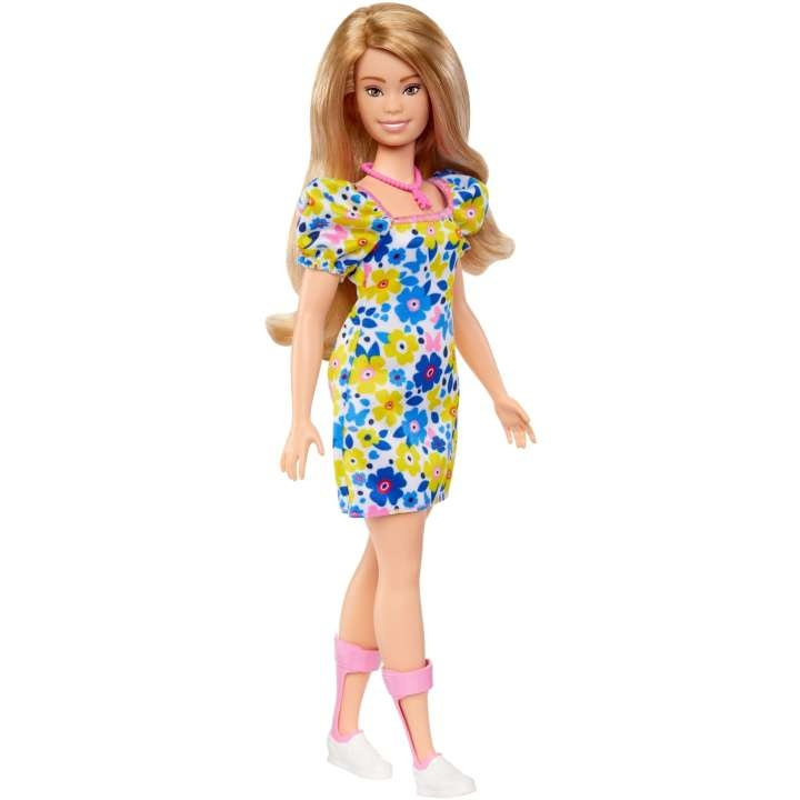 Barbie Fashionistas - Syndroom met Down Dragen Bloemenjurk (HJT05) in de groep SPEELGOED, KINDER- & BABYPRODUCTEN / Speelgoed / Docks & Accessoires bij TP E-commerce Nordic AB (C80694)