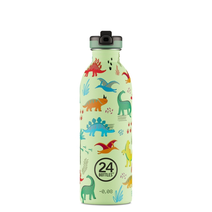 24Bottles - Kids Collectie - Urban fles 500 ml met sportdeksel - Jurassic Friends (24B937) in de groep SPORT, VRIJE TIJD & HOBBY / Buitenrecreatie / Thermosflessen & Waterflessen bij TP E-commerce Nordic AB (C80740)