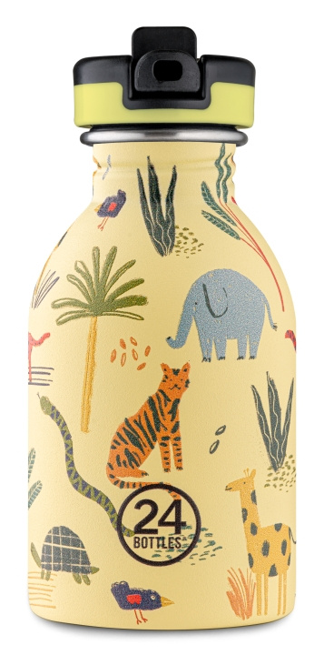 24Bottles - Kids Collectie - Urban fles 250 ml met sportdeksel - Jungle Friends (24B933) in de groep SPORT, VRIJE TIJD & HOBBY / Buitenrecreatie / Thermosflessen & Waterflessen bij TP E-commerce Nordic AB (C80741)