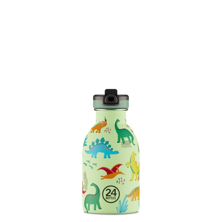 24Bottles - Kids Collectie - Urban fles 250 ml met sportdeksel - Jurassic Friends (24B936) in de groep SPORT, VRIJE TIJD & HOBBY / Buitenrecreatie / Thermosflessen & Waterflessen bij TP E-commerce Nordic AB (C80742)