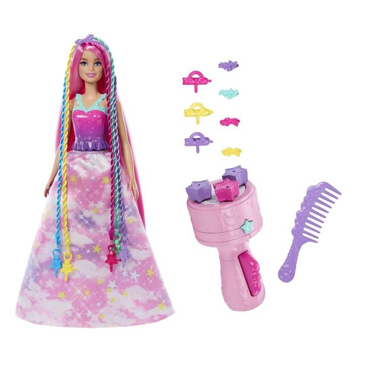 Barbie Dreamtopia Twist n\' Style pop en hairstyling (HNJ06) in de groep SPEELGOED, KINDER- & BABYPRODUCTEN / Speelgoed / Docks & Accessoires bij TP E-commerce Nordic AB (C80811)