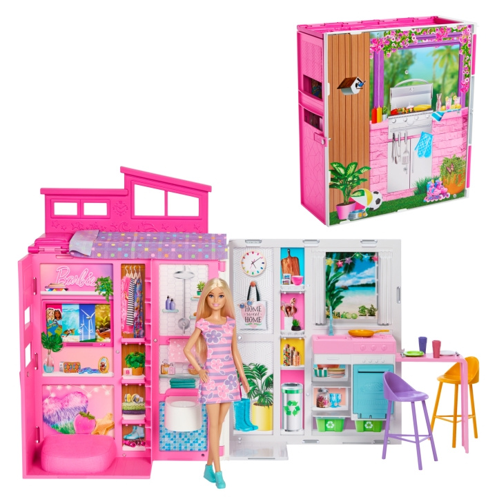 Barbie Poppenhuis en pop (HRJ77) in de groep SPEELGOED, KINDER- & BABYPRODUCTEN / Speelgoed / Docks & Accessoires bij TP E-commerce Nordic AB (C80820)