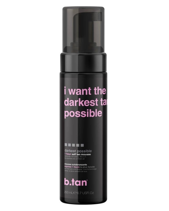 b.tan I Want The Darkest Tan Possible Tan Mousse 200 ml in de groep BEAUTY & HEALTH / Huidsverzorging / Zonnebank / Bruin zonder zon bij TP E-commerce Nordic AB (C80844)