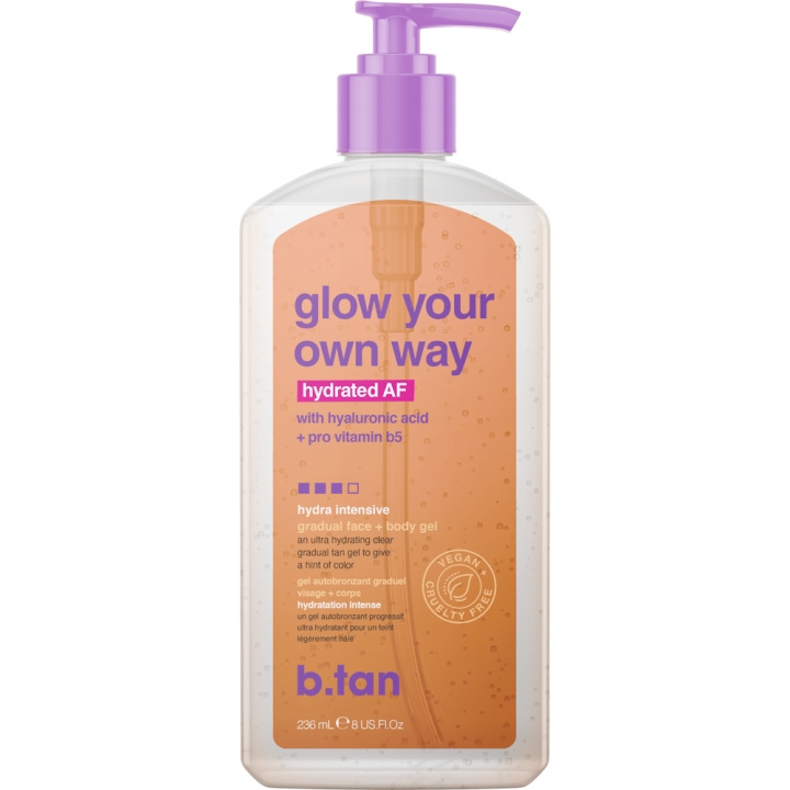 b.tan Glow Your Own Way Hydrated AF 236 ml in de groep BEAUTY & HEALTH / Huidsverzorging / Zonnebank / Bruin zonder zon bij TP E-commerce Nordic AB (C80865)