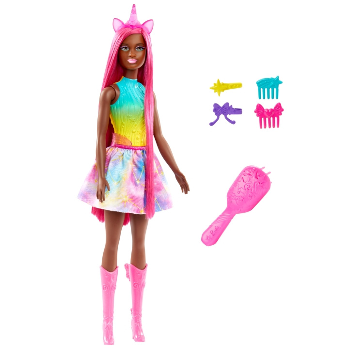 Barbie Een vleugje magie Eenhoornpop met lang haar (HRR01) in de groep SPEELGOED, KINDER- & BABYPRODUCTEN / Speelgoed / Docks & Accessoires bij TP E-commerce Nordic AB (C80913)