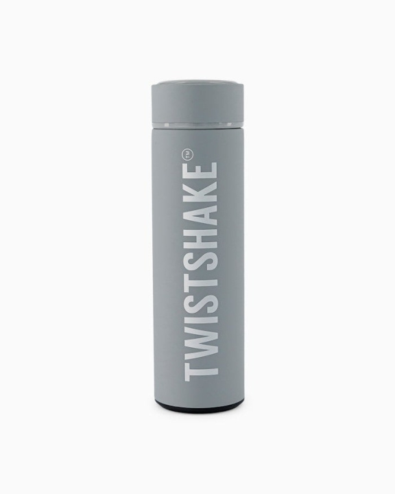 Twistshake Warm of koud flesje pastelgrijs 420 ml in de groep SPEELGOED, KINDER- & BABYPRODUCTEN / Eten & Drinken / Babyflessen & Accessoires bij TP E-commerce Nordic AB (C80997)