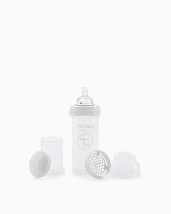 Twistshake Antikoliek Babyfles Wit 260 ml in de groep SPEELGOED, KINDER- & BABYPRODUCTEN / Eten & Drinken / Babyflessen & Accessoires bij TP E-commerce Nordic AB (C81003)