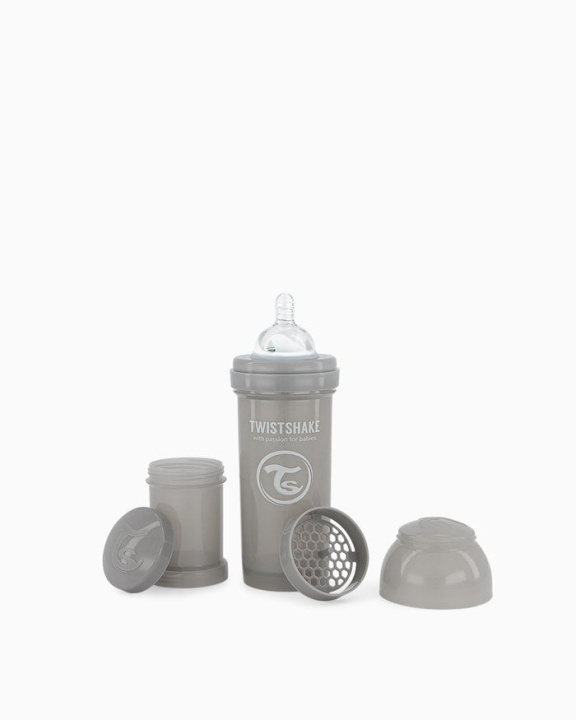 Twistshake Antikoliek Babyfles Pastel Grijs 260 ml in de groep SPEELGOED, KINDER- & BABYPRODUCTEN / Eten & Drinken / Babyflessen & Accessoires bij TP E-commerce Nordic AB (C81005)