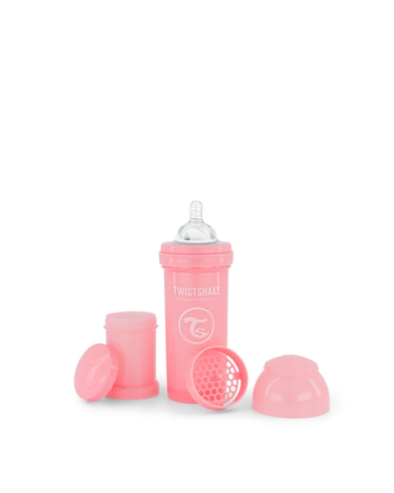 Twistshake Antikoliek Babyfles Pastel Roze 260 ml in de groep SPEELGOED, KINDER- & BABYPRODUCTEN / Eten & Drinken / Babyflessen & Accessoires bij TP E-commerce Nordic AB (C81006)