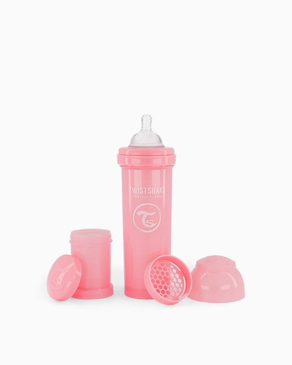 Twistshake Antikoliek Babyfles Pastel Roze 330 ml in de groep SPEELGOED, KINDER- & BABYPRODUCTEN / Eten & Drinken / Babyflessen & Accessoires bij TP E-commerce Nordic AB (C81009)