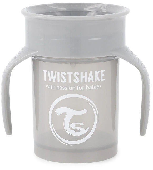 Twistshake 360 Beker 6+m Pastel Grijs in de groep SPEELGOED, KINDER- & BABYPRODUCTEN / Eten & Drinken / Babyflessen & Accessoires bij TP E-commerce Nordic AB (C81019)