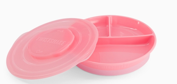 Twistshake Verdeeld bord 6+m Pastel Roze in de groep SPEELGOED, KINDER- & BABYPRODUCTEN / Eten & Drinken / Kinderservies bij TP E-commerce Nordic AB (C81061)