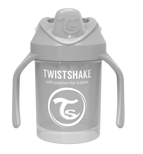 Twistshake Mini beker 4+m Pastelgrijs 230 ml in de groep SPEELGOED, KINDER- & BABYPRODUCTEN / Eten & Drinken / Babyflessen & Accessoires bij TP E-commerce Nordic AB (C81079)