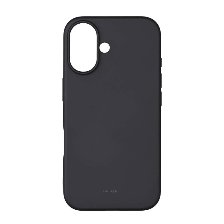 Onsala Mobilskal med Silikonkänsla Black - iPhone 16 in de groep SMARTPHONE & TABLETS / Mobielbescherming / Apple / iPhone 16 bij TP E-commerce Nordic AB (C81312)