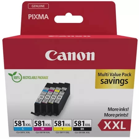 Canon Bläck 1998C007 CLI-581XXL Multipack in de groep COMPUTERS & RANDAPPARATUUR / Printers & Accessoires / Inkt & Toner / Inktpatronen / Canon bij TP E-commerce Nordic AB (C81338)